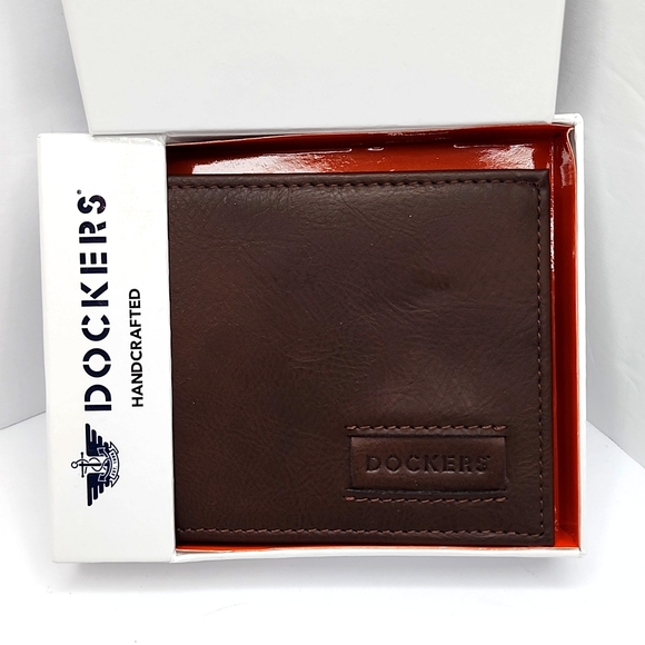 DOCKERS HANDCRAFTED MENS BROWN WALLET - Picture 2 of 11